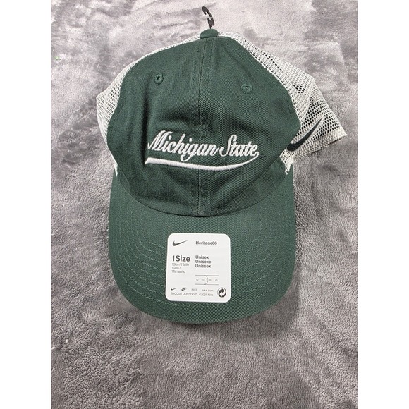 Nike Other - Michigan State Spartans Nike Logo Snapback Mesh Hat Heritage86 Green NEW